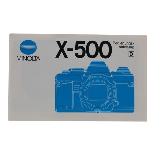 Minolta 500 instruction - x-500,