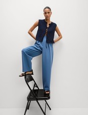 Marks & Spencer Womens Blue Loose Fit Women Trousers - M&S
