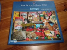 PAW DROPS & SUGAR MICE BY STEVE READ 1000 PIECE GIBSONS JIGSAW PUZZLE CATS