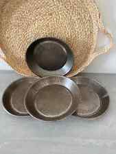Set of 4 pie tins - metal rustic pie plates