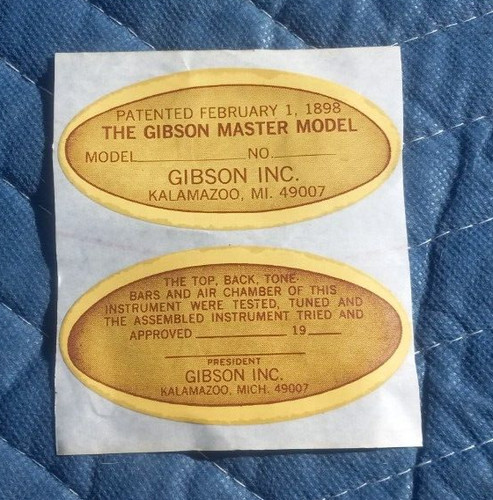 Gibson mandolin labels vintage - mandolin,