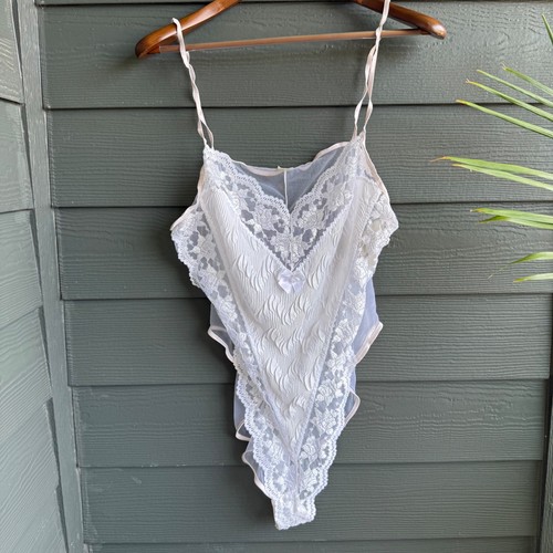 Vintage sears sheer lace teddy - vintage,