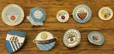 Manchester City Vintage Enamel Pin Badges X 9 : reeves, coffer