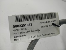 VOLKSWAGEN GOLF PLUS  DOOR SOLENOID 5 Door MPV 5K4839015AE 09-14 Mk2 Left Rear D