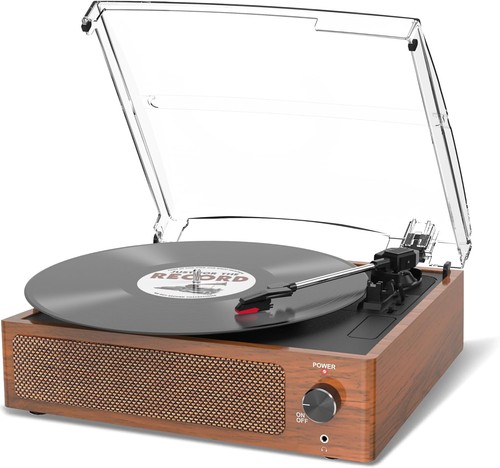 Vinyl record player with - player, 2