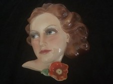 ART DECO WALL MASK/PLAQUE  GOEBEL SMALL
