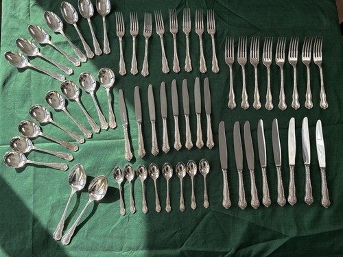 57pc vintage silver plated - 57pc,