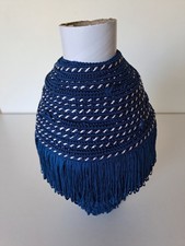 VINTAGE DEEP BLUE TASSEL FRINGE TRIMMING, 20 METRES, UPHOLSTERY, CRAFT, CLOTHING