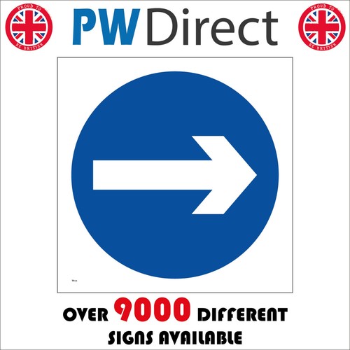 Sign one way arrow right - one,