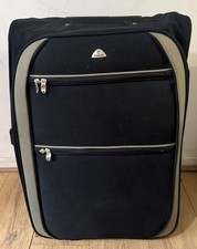 Black Beige Travelon Suitcase Telescopic 2 Wheels BROKEN HANDLE 67 X 48 X 28cm