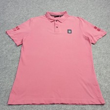 Sail-Racing Mens Polo Shirt Size M Slim Pink Cotton Pique Salinity-Polo Medium