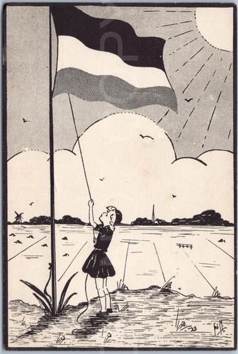 Vintage postcard artistic girl - vintage,