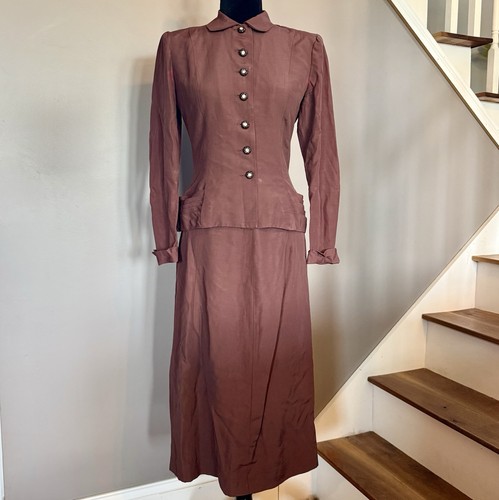 2pc vtg 40s mcm - vtg, brown