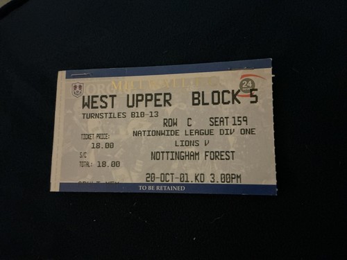 Millwall nottingham forest - millwall,