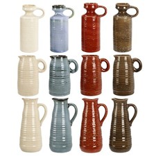 Flower Vase Jug Straight Rounded Shape Vintage Home Décor Wedding Stoneware