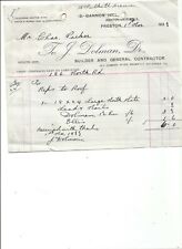 1933 Invoice J Dolman Builder & General Contractor Ashton-on-Ribble Preston