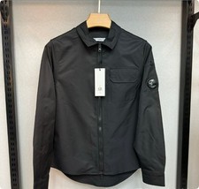 New CP COMPANY Long Sleeve Zip Up Lens Overshirt/Jacket new Black and white