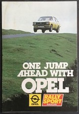 OPEL RALLY TEAM Car Publicity Brochure 1978  GT/E Kadett
