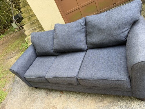 Solid gray upholstered - upholstered, sofa