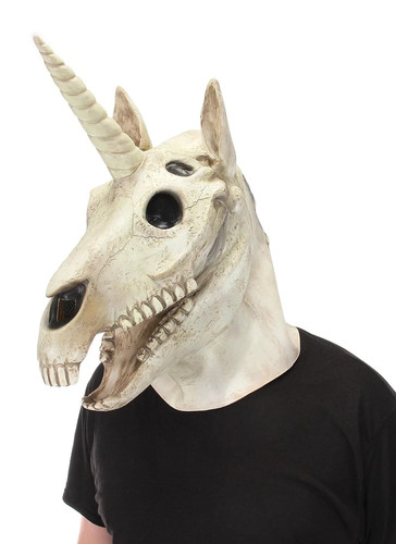 Unicorn skull mask moving - skull,