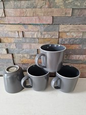 Royal Doulton / Gordon Ramsay x 4 Grey Mugs Cups.    USED.