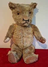 Chad Valley Magna Teddy Bear 1930s Green Label HARBORNE  20" Gold Mohair Rare