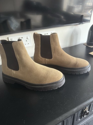 Zara mens beige suede chelsea - mens,