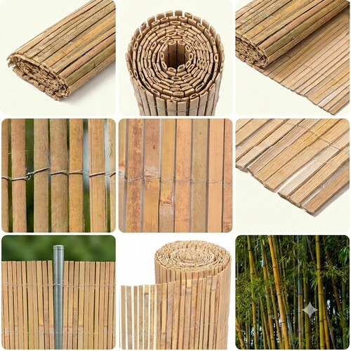Split bamboo slat fencing - split,