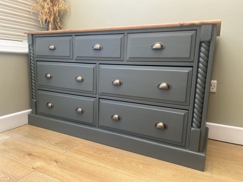 Solid pine part painted - solid, painted~large