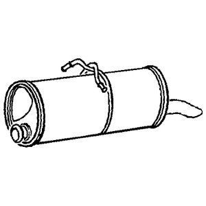 Rear exhaust tail - rear, with