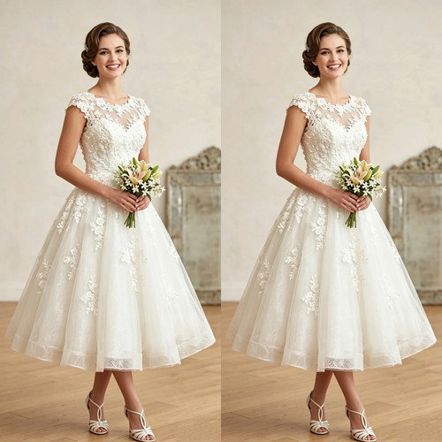 Tea length wedding - tea,