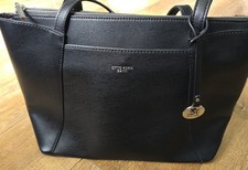 69a Otto Kern Black Large Tote Handbag Shoulder Bag Black Classic Office Work