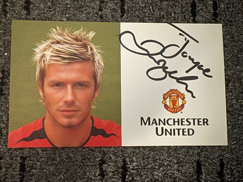 David beckham signed card - beckham,