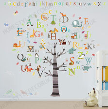 Huge Alphabet Animal Tree Wall
