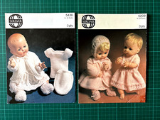Bundle of 2 Sirdar Doll Clothes Knitting Patterns 14 "- 20" Baby  Dolls