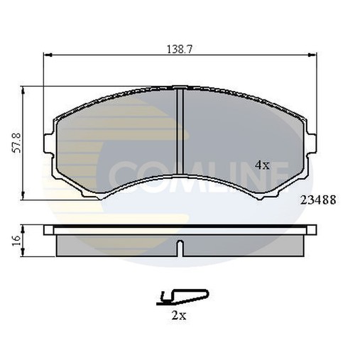 Brake pads set - pads, mitsubishi