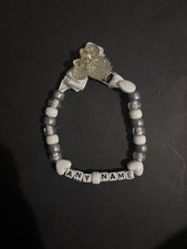 Personalised Dummy Clip Clear/silver Bling