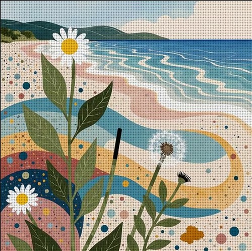 Beach view printed count - view,