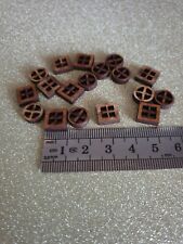 x20 Wooden Fairy / Dolls House Mini Windows Craft Blanks MDF 1cm x 1cm 