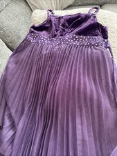 Purple Velour Girls Dress From