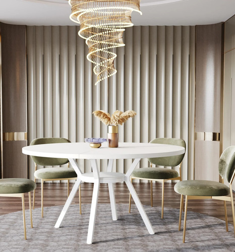 End table round - end, wood