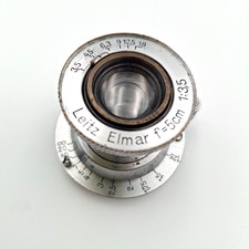 LEITZ ELMAR F=5cm 1:3,5 LENS FOR LEICA HOOD SCREW MOUNT M39. (refB)