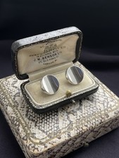 Hans Hansen Modernist Sterling Silver Round Stud  Earrings Pierced 