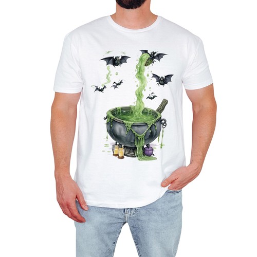 Halloween witch cauldron mens - halloween,
