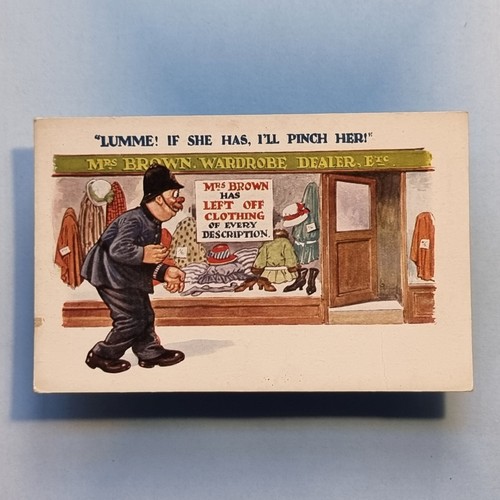 Comic postcard c1920 saucy - comic,
