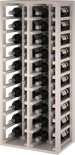 40 Bottle Wine Rack Tall Floor Standing Wooden Wine Storage Shelf White Modern