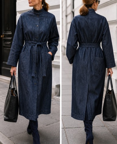 Toast denim linen - denim, belted