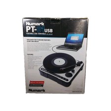 Numark Turntable PT-01 Portable USB Vynal Archiver Dj HDJ Black Silver