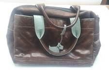 Radley London Brown Leather Handbag Designer Dog Doggy Pup Puppy Animal Bag Boho