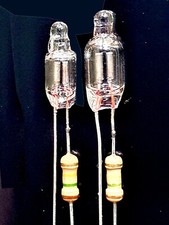 [3pcs] Neon indicator lamp 240V, Orange 4*11 /5*13mm +series resistor-UK-ref:A93